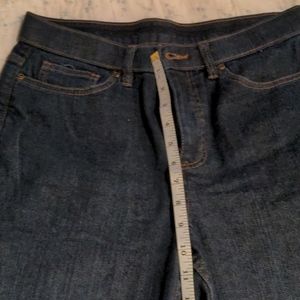 High-low hem straight leg jeans